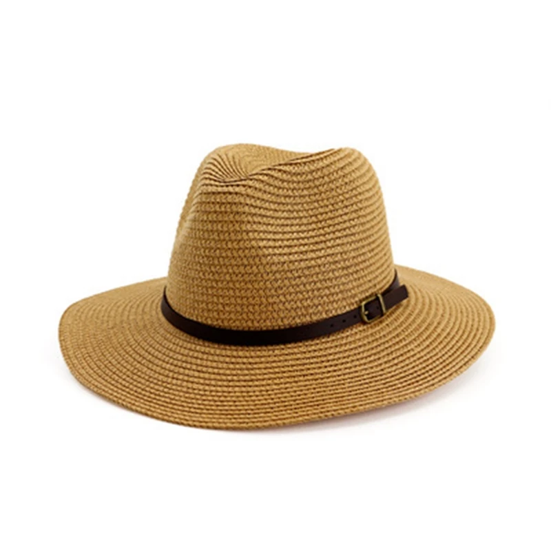 

Panama for Women Jazz Caps Ribbon Band Classic Outdoor Beach Caps Sun Protective Casual Women Men Straw Hats Dropshipping