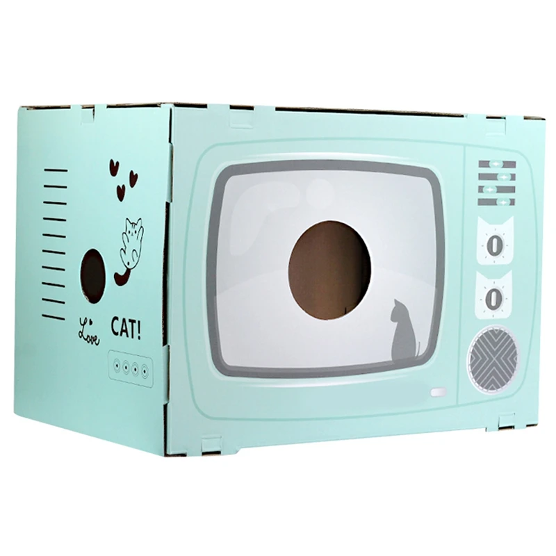 cat nest teaser toy paper box cat teaser toy wearable practice claw device corrugated paper scratching nest pet toy free global shipping