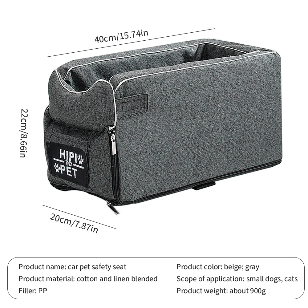 

Car Central Control Nest Car Mat Dog Kennel Safety Seat Car Artifact Cat Safety Seat Pet Supplies Anti-Dirty Cushion For Cat