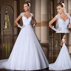 Платье Свадебное ТРАПЕЦИЕВИДНОЕ с коротким рукавом, красивая шапка с бисером, на одно плечо, индивидуальный пошив, длинная формальная принцесса с лентой