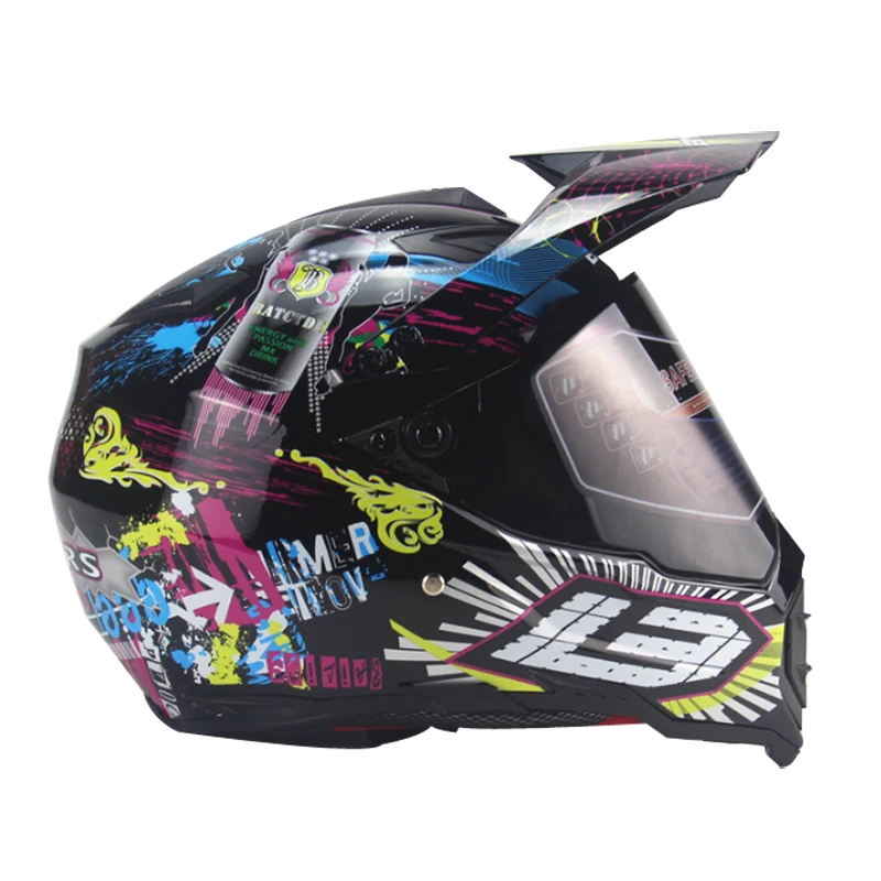 Универсальный мотоциклетный шлем на все лицо для взрослых байкеров круизеров