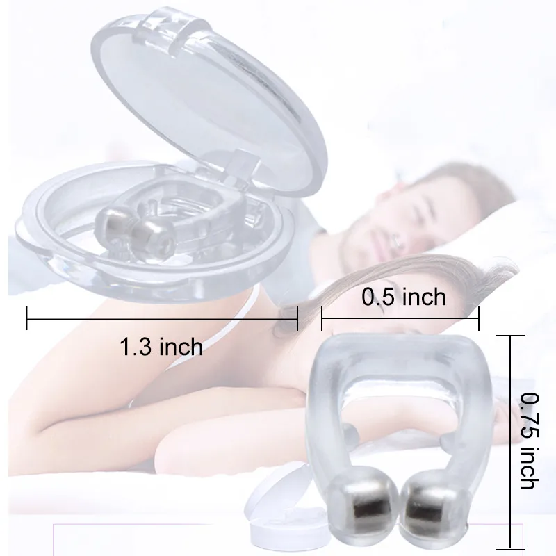 

Nose Breathing Snore Stopper Nose Clip Silicone Magnetic Anti Snore Stop Snoring Sleep Sleeping Aid Apnea Guard Night Device