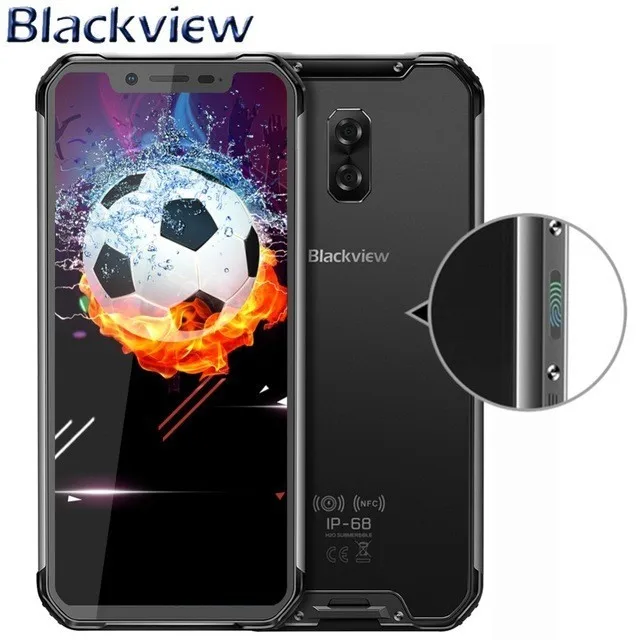 Blackview BV9600 Pro CellPhone 6.21&quot 19:9 FHD Rugged IP68 Waterproof Helio P60 MT6771 Android 8.1 6GB+128GB AMOLED 5580mAh NFC |