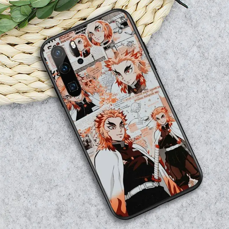 

Kyojuro Rengoku Demon slayer japanese anime Phone Case For Huawei honor Mate P 10 20 30 40 i 9 8 pro x Lite smart 2019 nova 5t