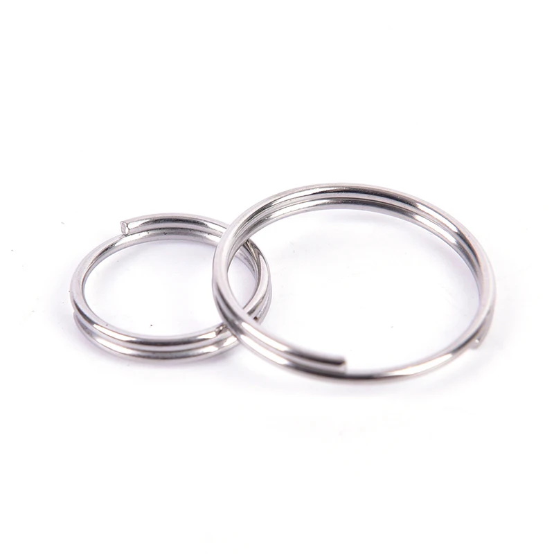 

10PC Stainless Steel Water Sport Keychain Ring Loop for Scuba Diving Swimming Diver Camping Gear Keyring Split