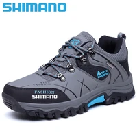 2021 shimano fishing waterproof shoes mens winter plus velvet warm martin boots mountaineering non slip wear resistant shoe