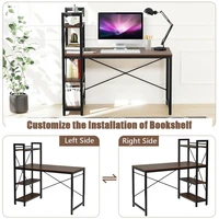 475 Computer Desk Writing Desk Study Table Workstation With 4-Tier Shelves