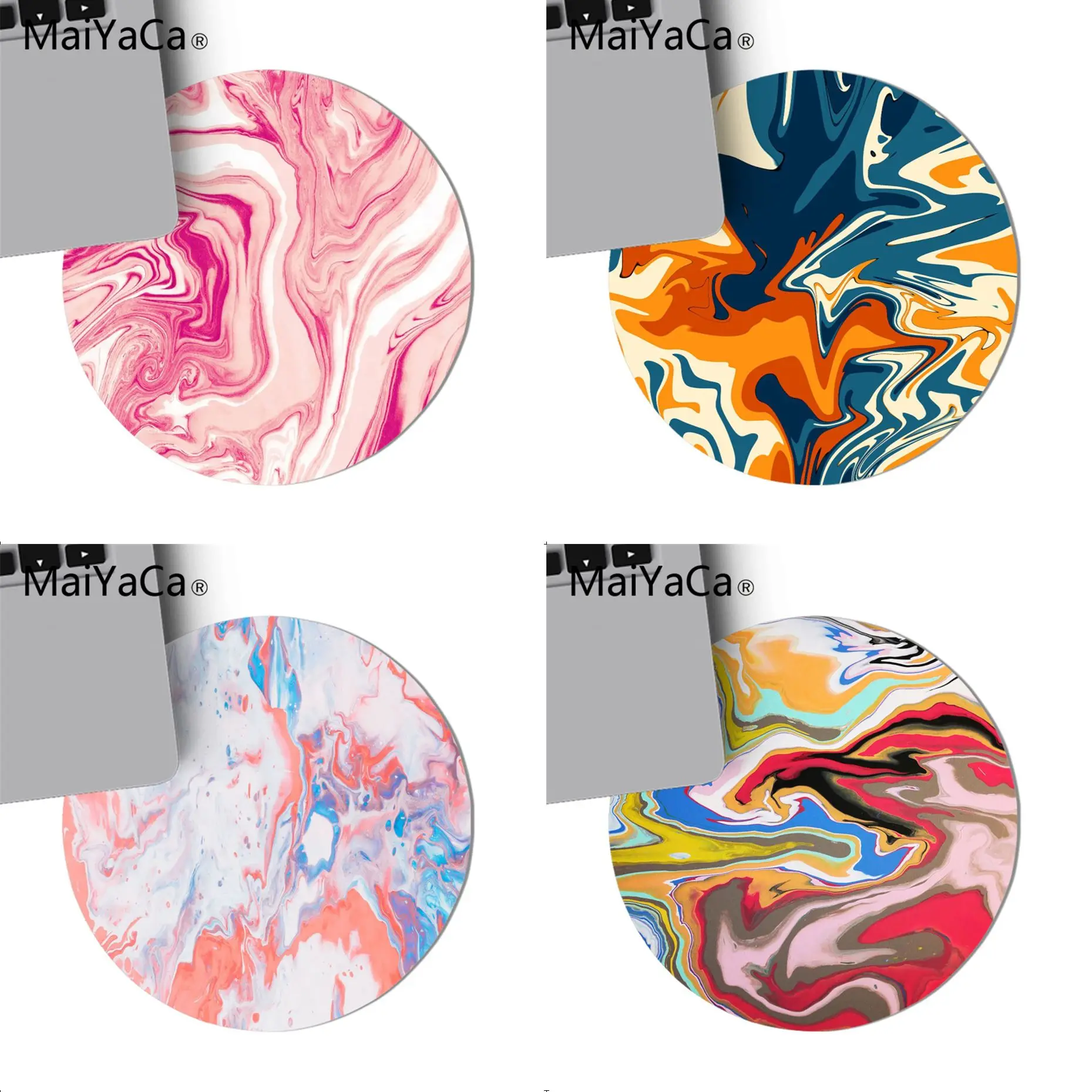 

Высококачественные игровые коврики для мыши Maiyaca с жидкой клавиатурой Strata, игровой коврик для мыши, круглый коврик для мыши, противоскользя...