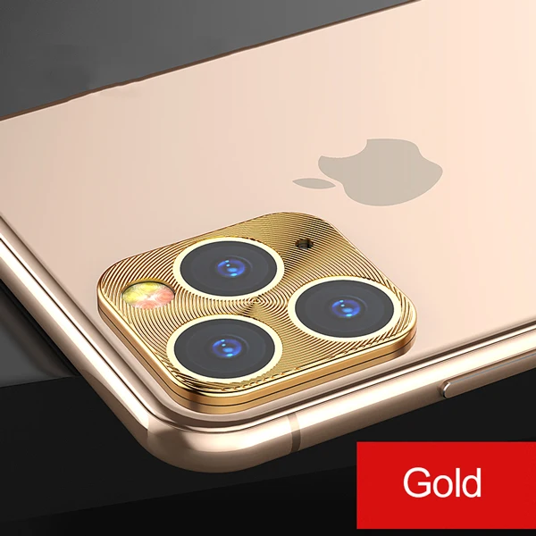 Gold 1 Защитная пленка для объектива камеры для iPhone 11 Pro XS Max XR X чехол металлический защитный чехол для объектива телефона для iPhone X XR XS 11 Pro Чехол - Цвет: Gold 1