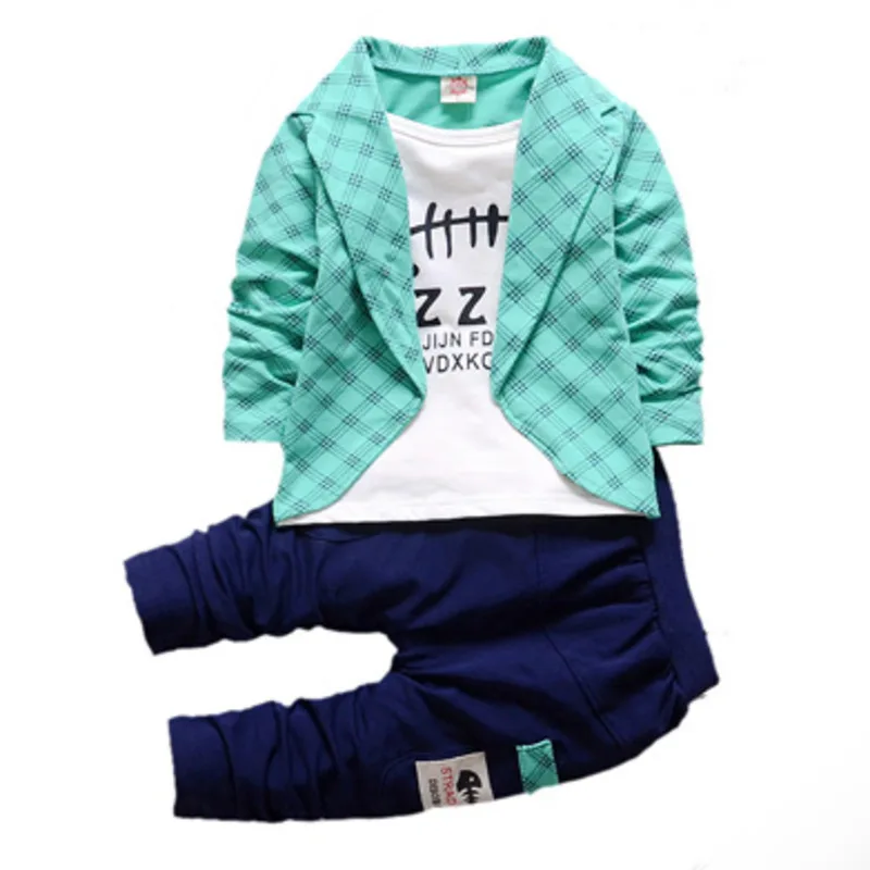 Официальная одежда для мальчиков детская в клетку костюм малышей комплект