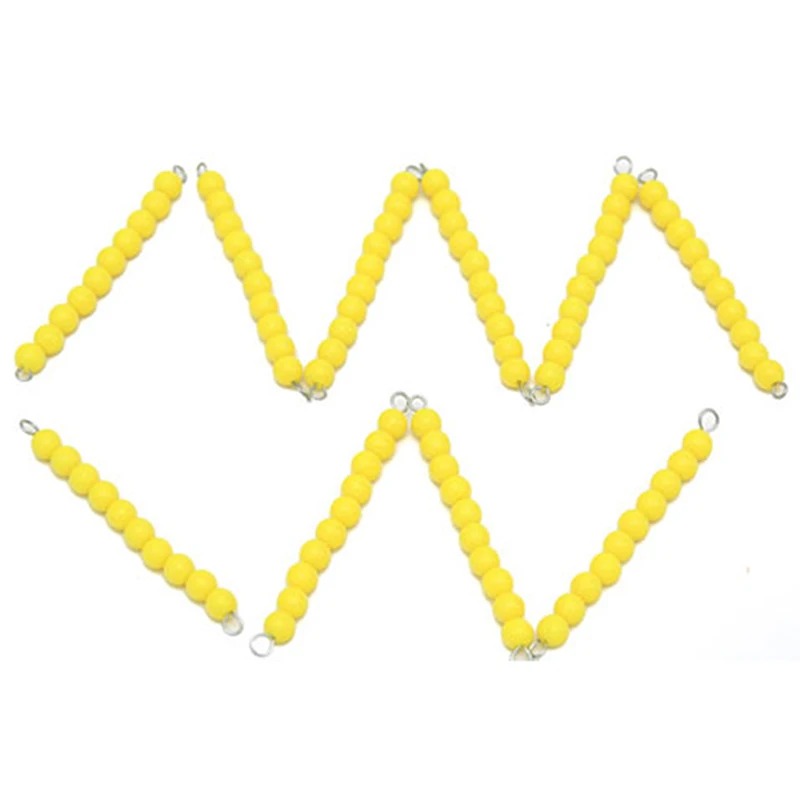 

100Pcs 10 String Bead Chain Baby Educational Toys Montessori Math Teaching Aids Preschool Training Kids Toys Brinquedos Juguetes