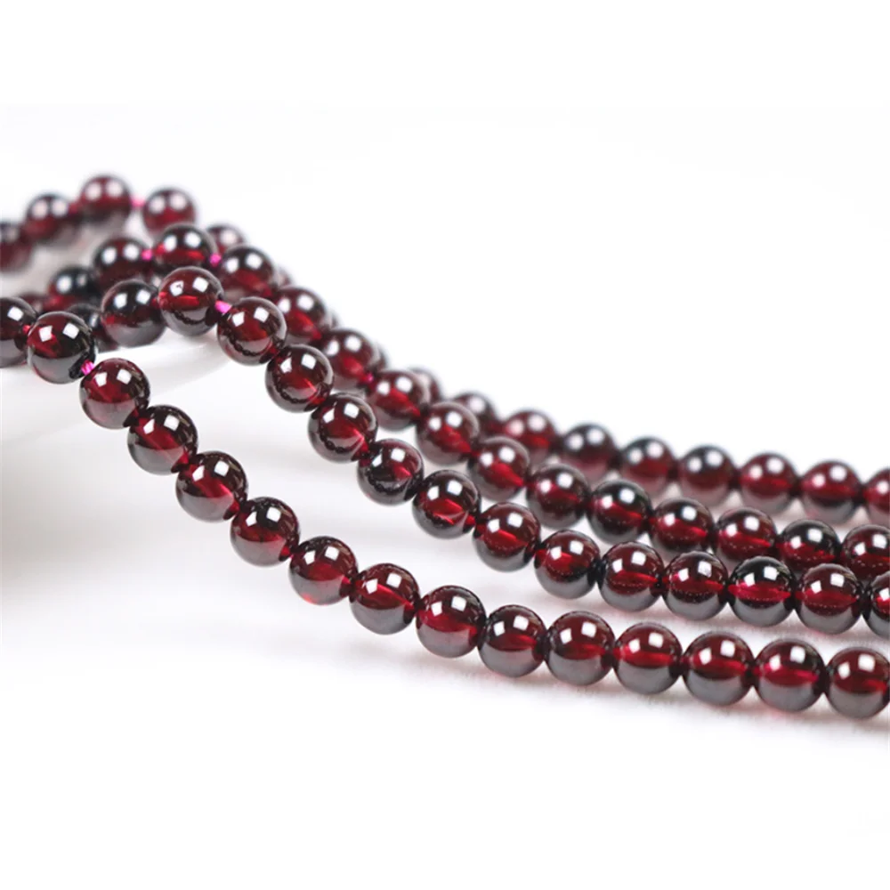 

Grade AAA Natural Garnet Beads 3mm-8mm Cherry Red Color NOT Dyed Smooth Polished Round 15.4 Inch Strand SL08