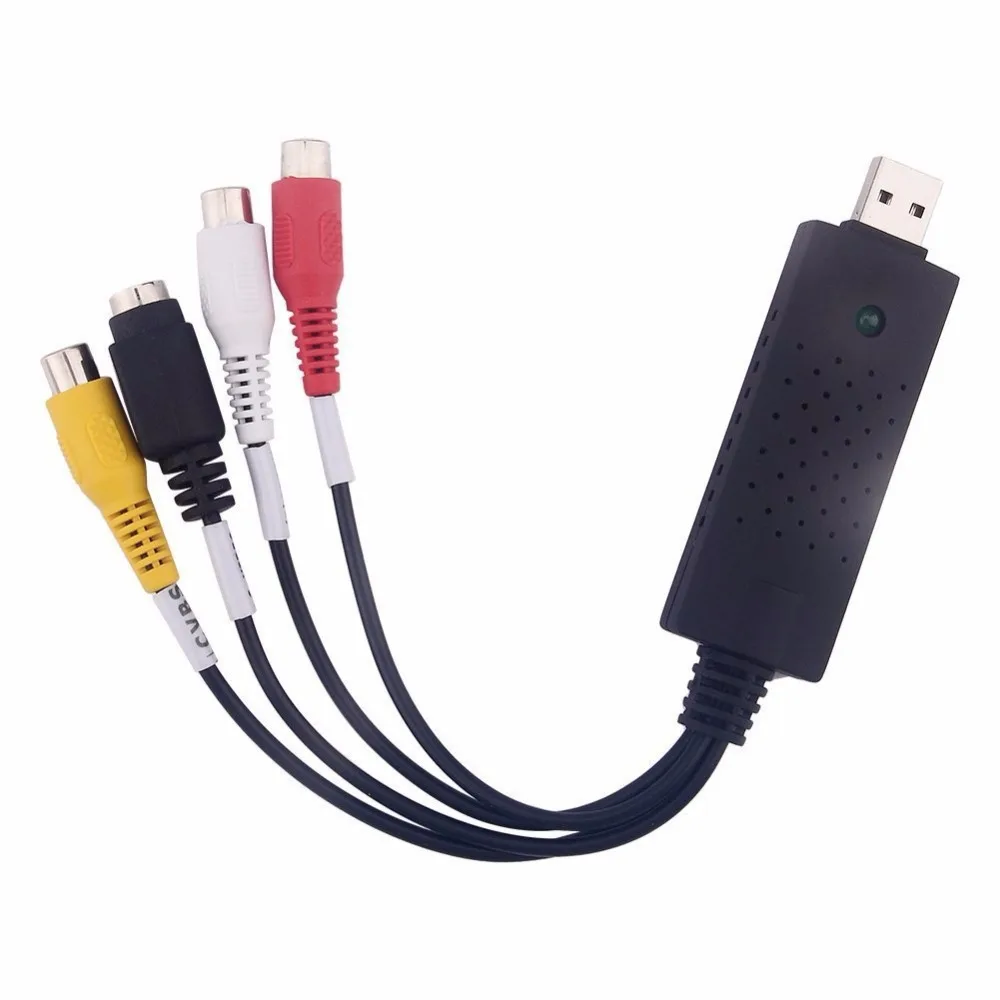 Черный USB 2 0 Видео Захват карты конвертер ПК адаптер ТВ аудио DVD DVR VHS|Карты видео- и