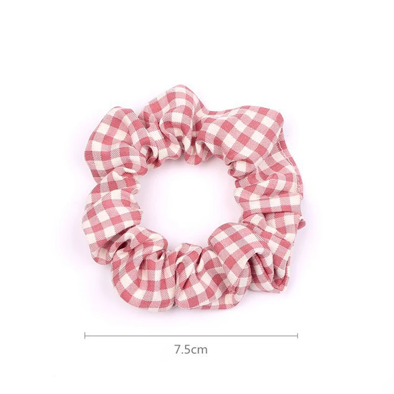 

Plaid Mesh Hair Scrunchie Women Elastic Hair Bands Mesh Large Intestine Ponytail Hair Tie Rope Accessories