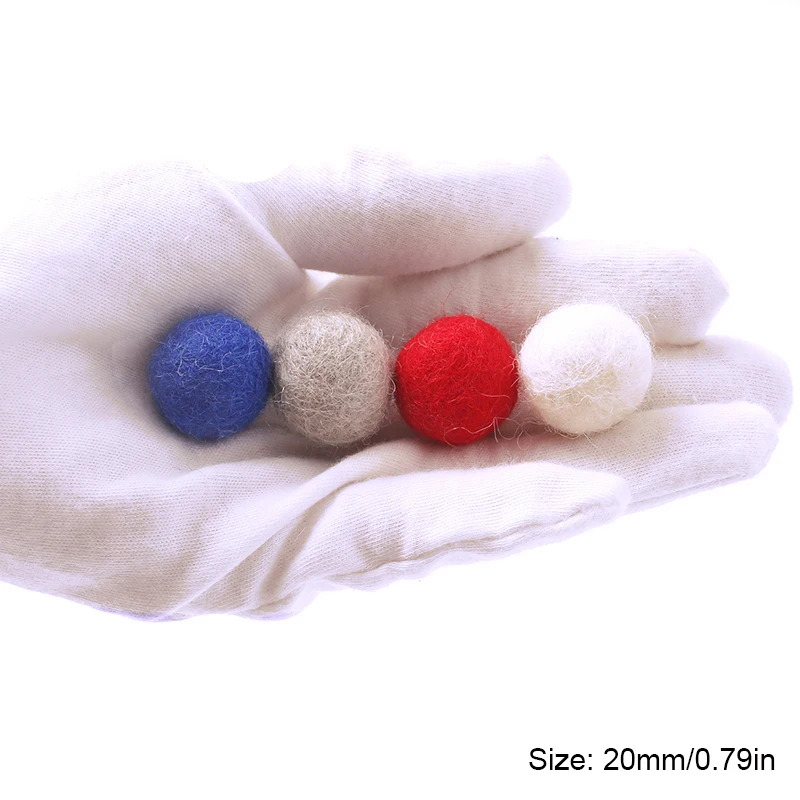 

100PCS 20mm Wool Felt Balls For DIY Materials 100% Wool Balls For Hanging Accessory Home Decoration Wholesale Dropshipping