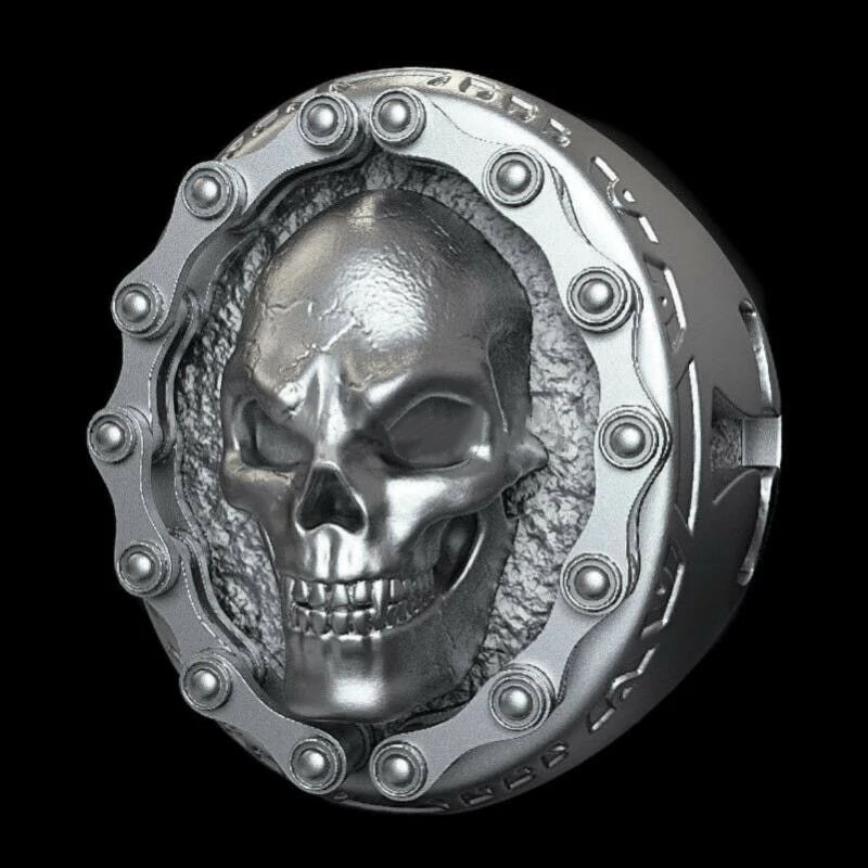 Готическое панк мужское кольцо ретро Череп Дьявол из нержавеющей стали