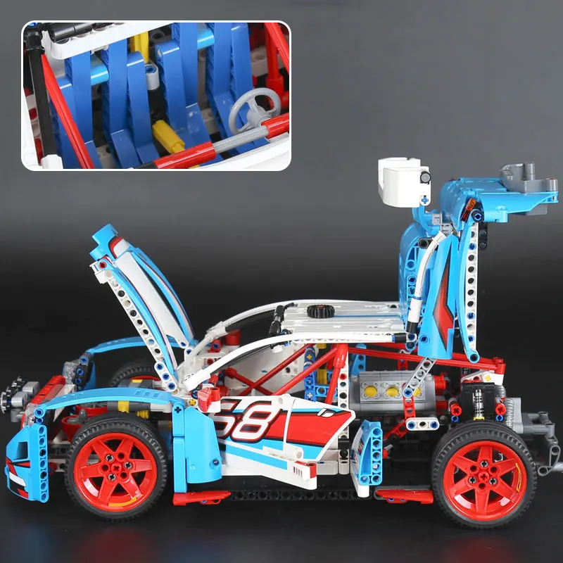 20077 1085 шт. серия Technic совместима с Lepining 42077 Rally Car Set строительные блоки кирпичи