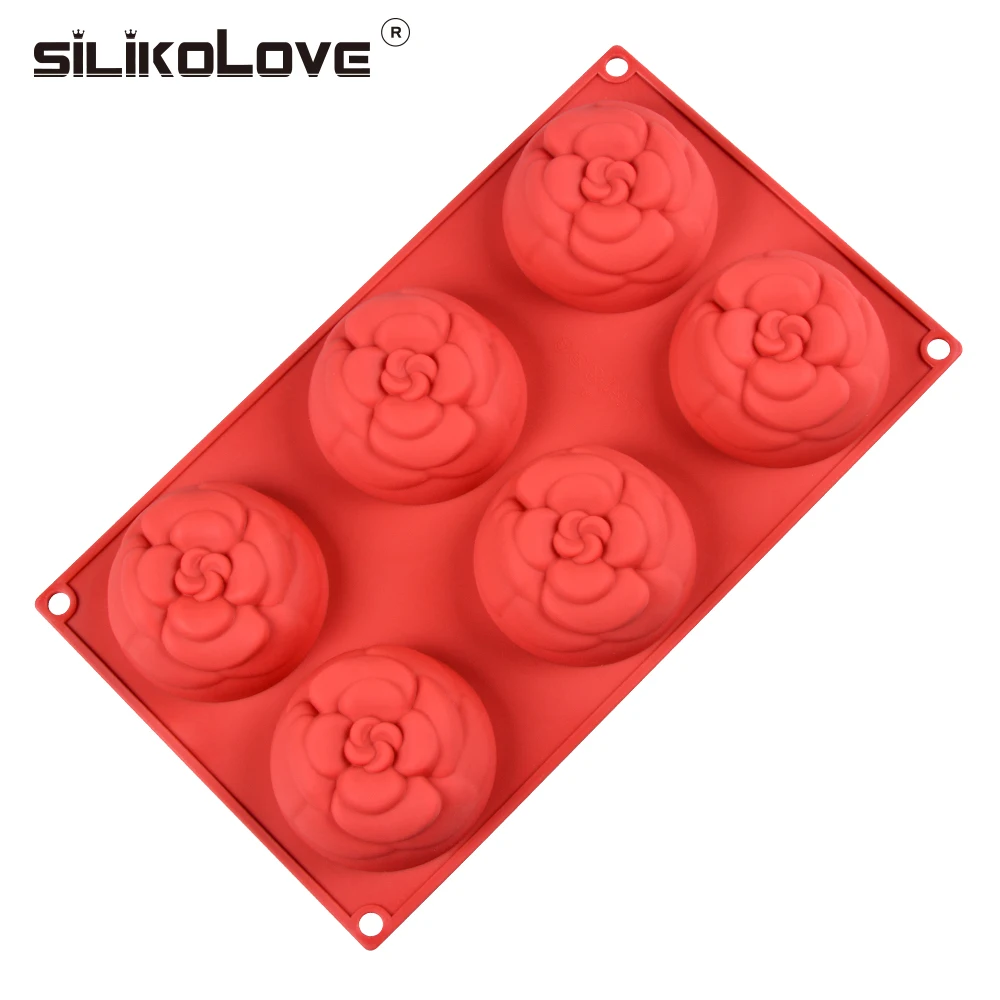 SILIKOLOVE 6 полости 3D цветок мыло, силиконовая форма формы для изготовления мыла DIY ручной работы ремесла формы