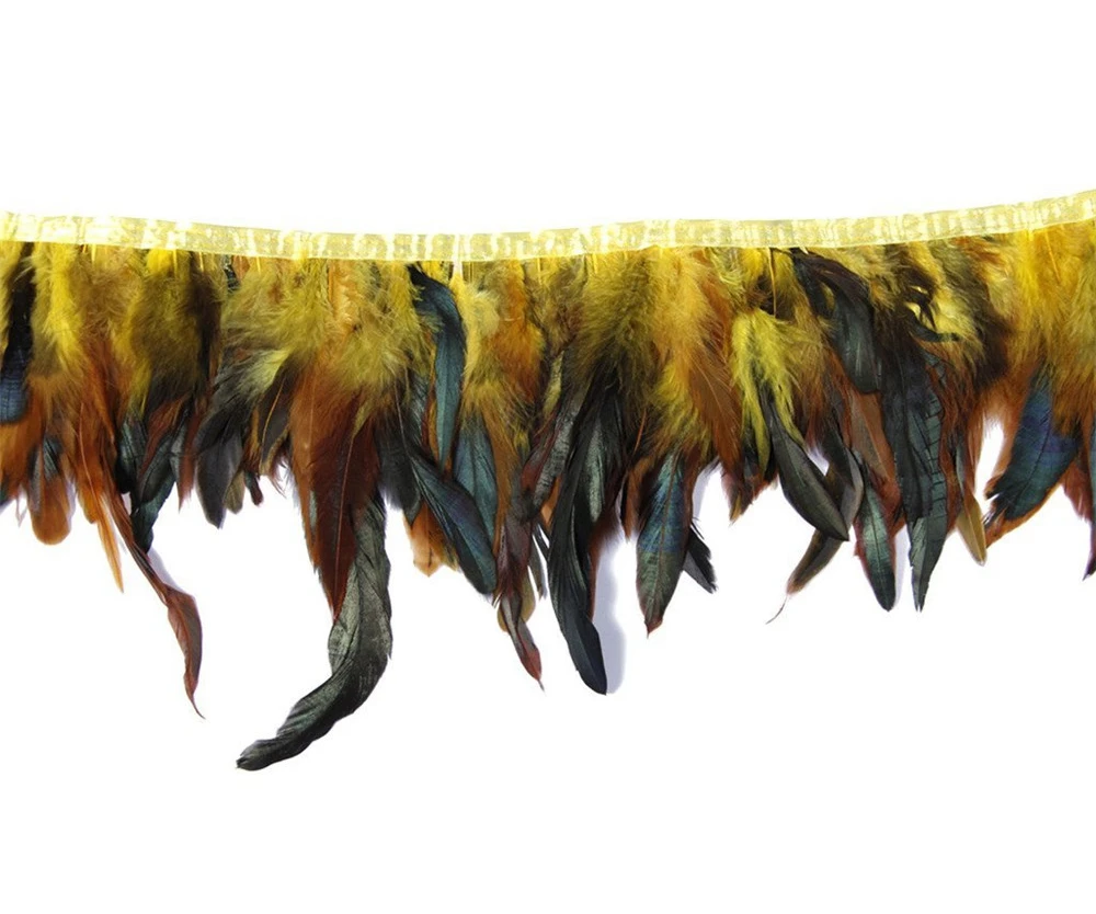Черные коктейльные перья с бахромой лента натуральное петушиное перо для
