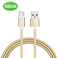 shuliancable usb type c cable braided data fast charger cable for samsung xiaomi redmi note 7 mi 9t usb c cabo wire 1m 1 5m 2m