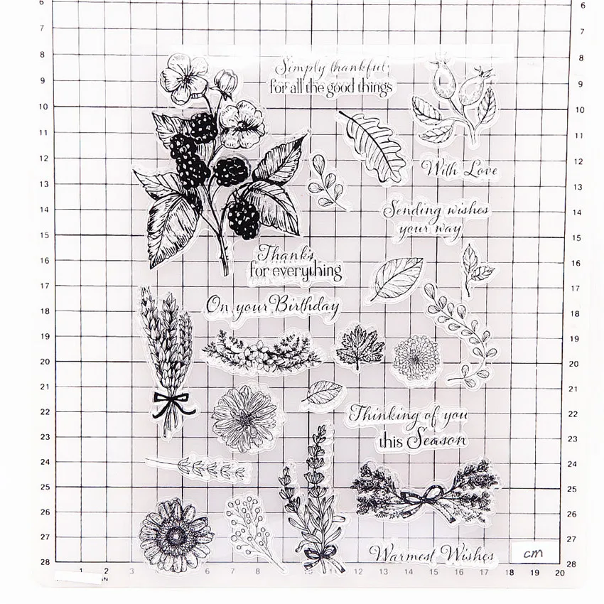 15*21 5 см цветок прозрачные штампы/силиконовые Печати Роликовые штампы для DIY