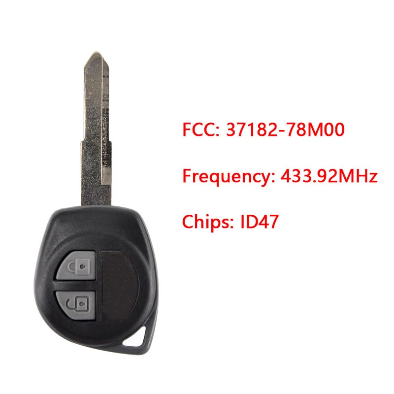 Брелок для ключей CN048019 с 2 кнопками Suzuki 433 92 МГц 47 ЧИПАМИ ASK модель 37182-78M00 T79M0 DELPHI
