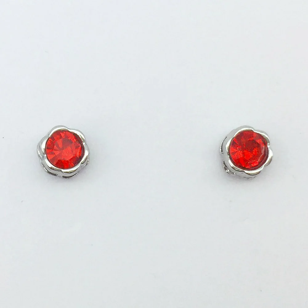 Корейские маленькие круглые серьги гвоздики с кристаллами очаровательные
