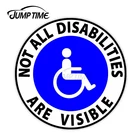 Прыгать время 13 см x 13 см автомобиля Стикеры не все виды инвалидности видны гандикап наклейки здания лобовое стекло Водонепроницаемый автомобильные аксессуары