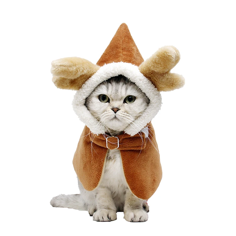 Зимняя собака рождественские костюмы на Хэллоуин для домашних животных накидка