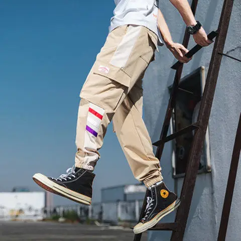 Брюки в стиле милитари мужской Камо Jogger размера плюс 5XL хлопковые брюки много