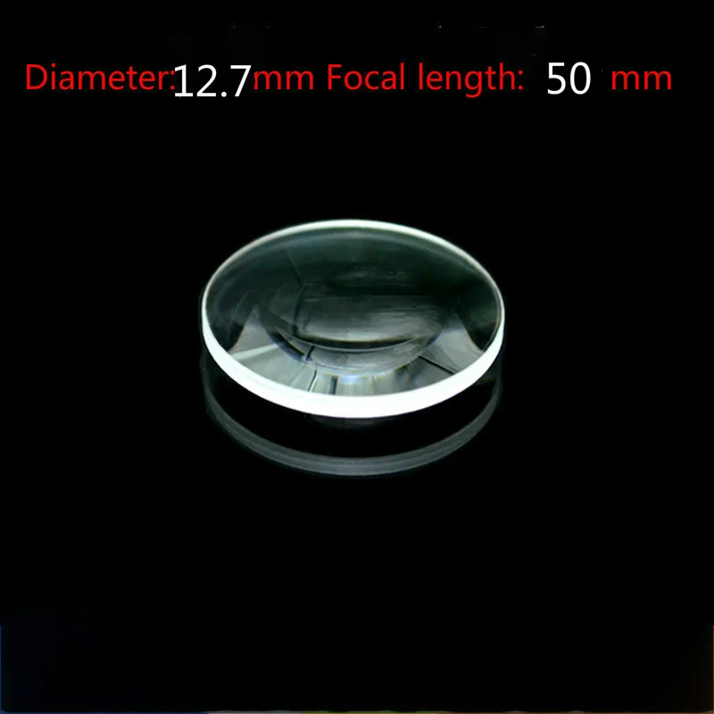 K9 Biconvex Lens Diameter = 12.7mm Focal Length 50mm R 51.5mm Precision Optical Element Glass | Инструменты