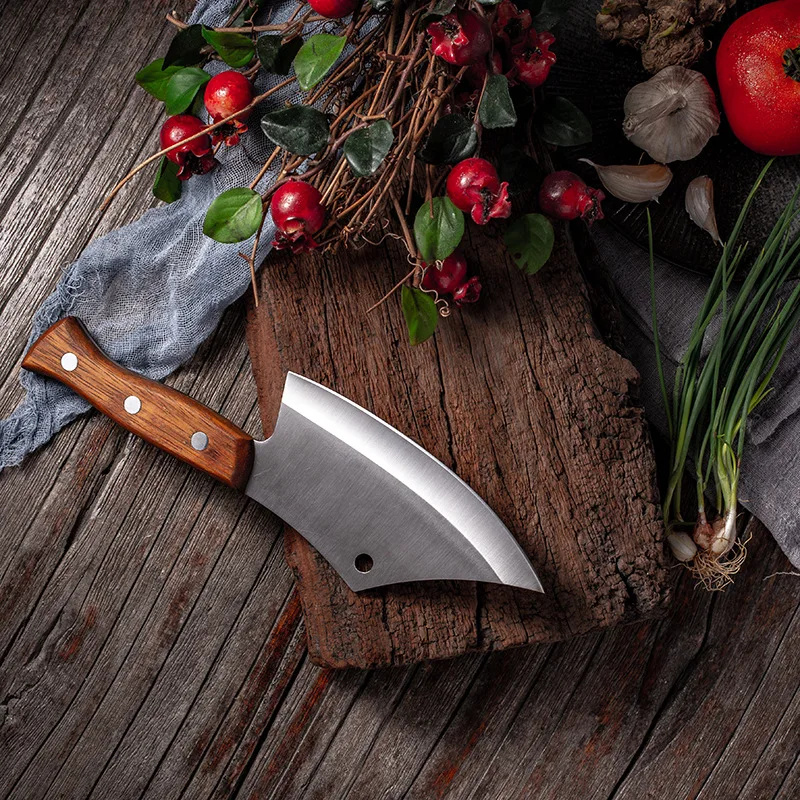 Cuchillo de cocina chino para Chef, soporte para carne de pescado, cuchillo para deshuesar, rebanar, matanza, pescado
