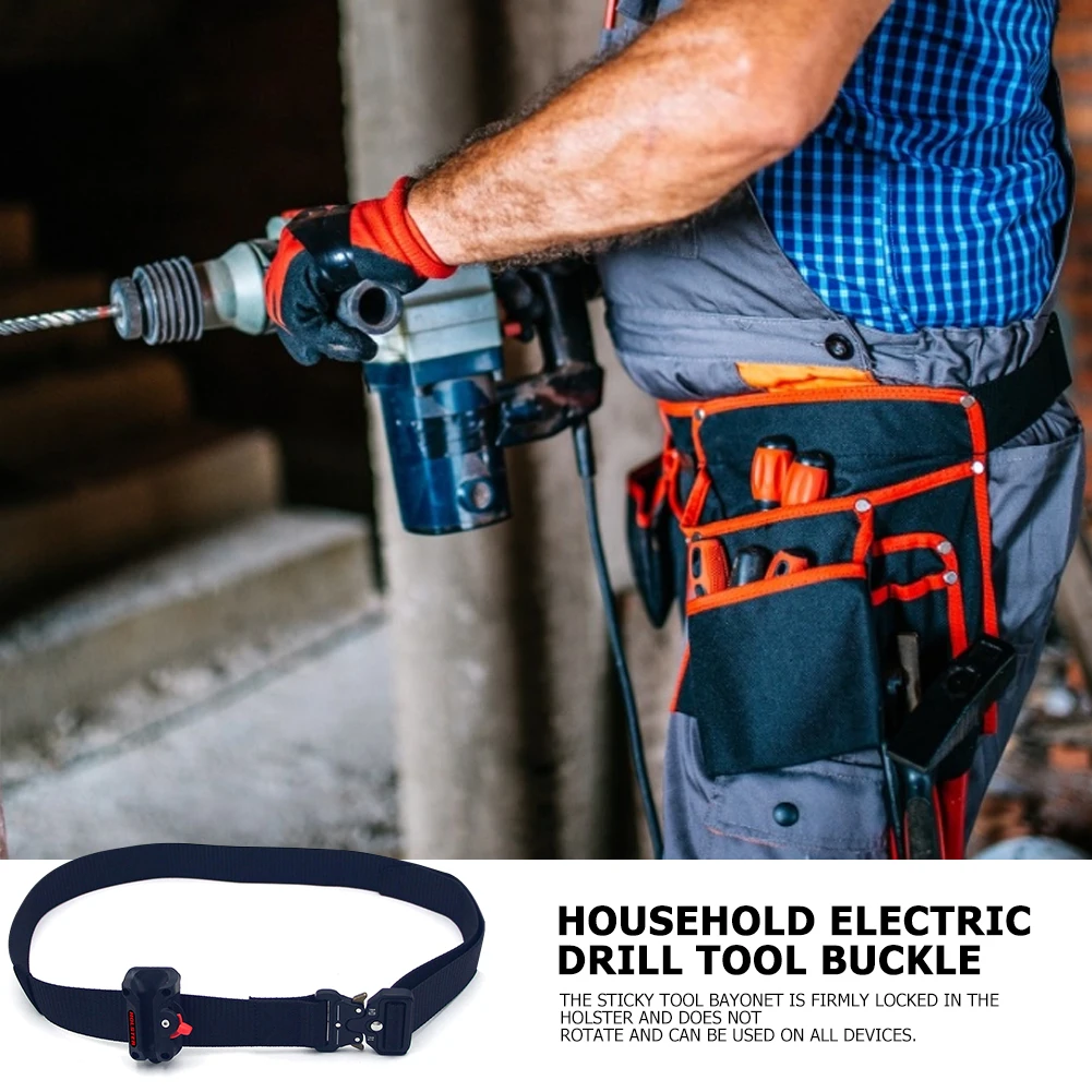 

Electric Drill Waist Belt Storage Buckle Waist Strap Hanging Case Organizer For Multi-functional Electrician Tools Bag