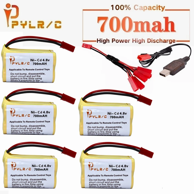(JST Plug) никель кадмиевый аккумулятор и зарядное устройство 4 8 в 700 мАч для