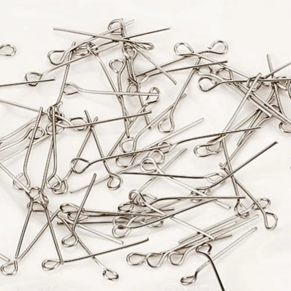 

50%HOT 100Pcs Stainless Steel Fishing Hook Fish Lure Connecting Pins Swivel Accessories