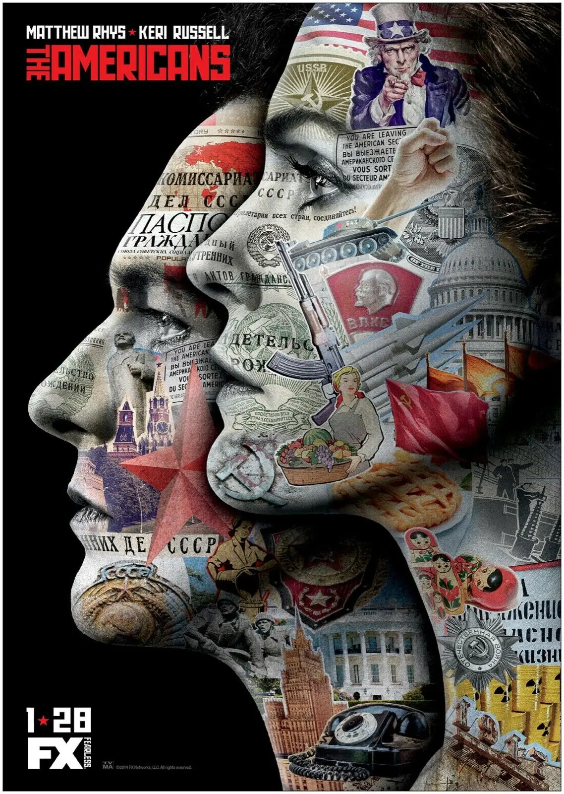 

Шелковый плакат с принтом американского ТВ-шоу, 24x36 дюймов