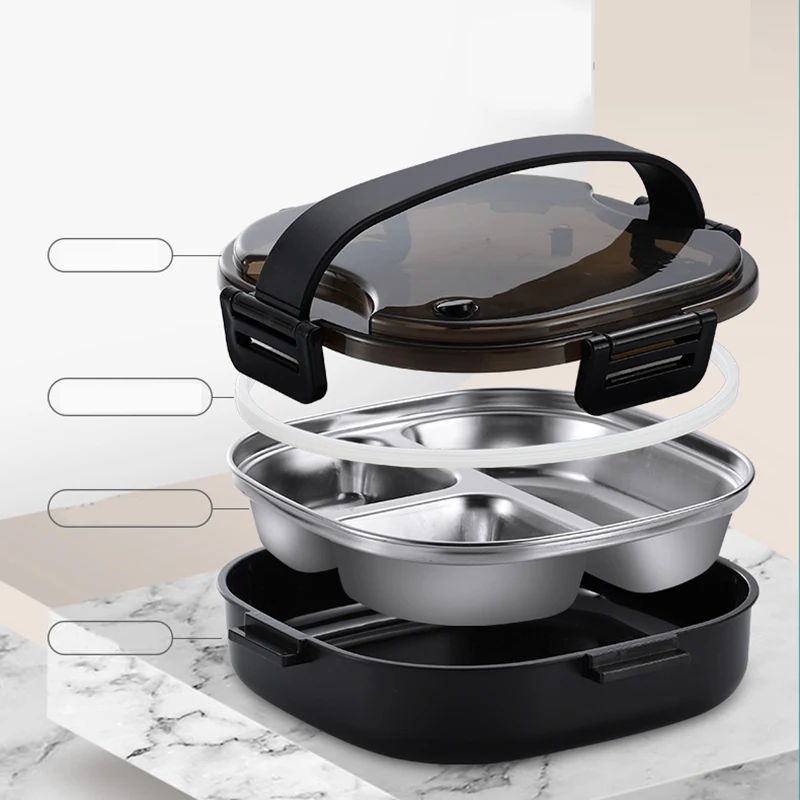 Портативный Ланч бокс из нержавеющей стали Bento в Корейском стиле школьный для