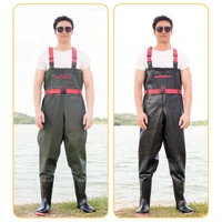 mens women fishing chest waders for men with boots hunting bootfoot waterproof nylon and pvc with wading belt adult accessorie