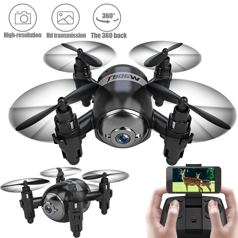 

T906 Quadcopter Mini Drone 720P Camera HD Drones One-Key Terugkeer WiFi FPV Follow Me RC Helicopter quadrocopter Kid's Speelgoed