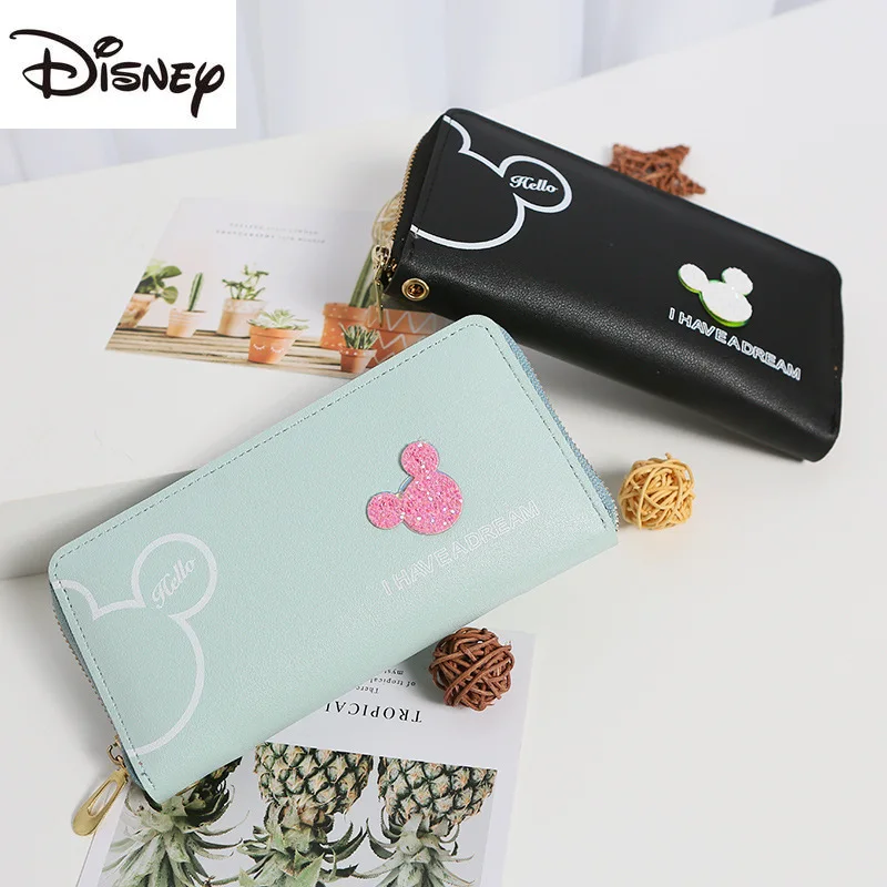 

Disney Fashion LuxuryZipper Women's Clutch Large Capacity Multifunctional Durable Casual Mickey Coin Purse Women's Wallet Long