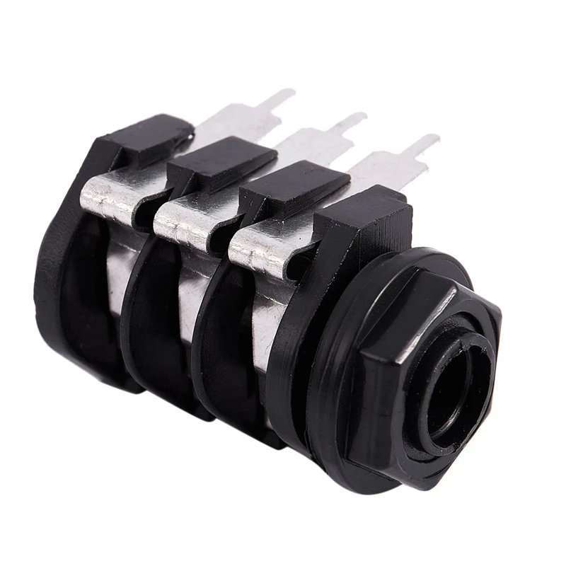 

1/4inch 6.5mm Stereo Audio PCB Panel Mount Headphone Jack Socket 6 Pin with 5 Pcs Digital 3In1 22mm Voltage Indicator