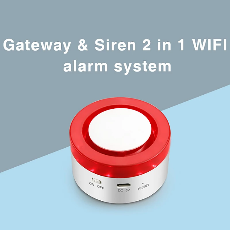 

NEW-V18 Tuya Intelligent Gateway + Siren 2 in 1 WiFi Anti-Theft Alarm System