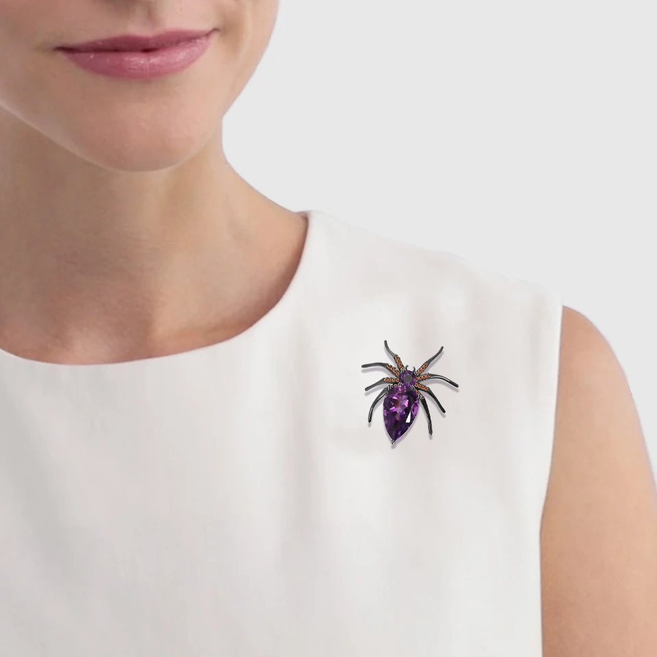 Женская Брошь в виде животного из серебра 925 пробы|Украшения для волос броши и