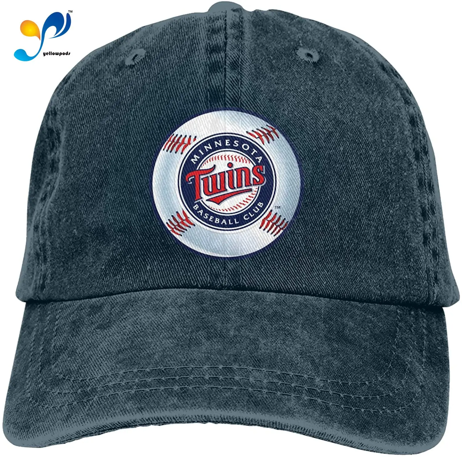

Minnesota Baseball Twin Sandwich Cap Denim Hats Baseball Cap Adult Cowboy Hat