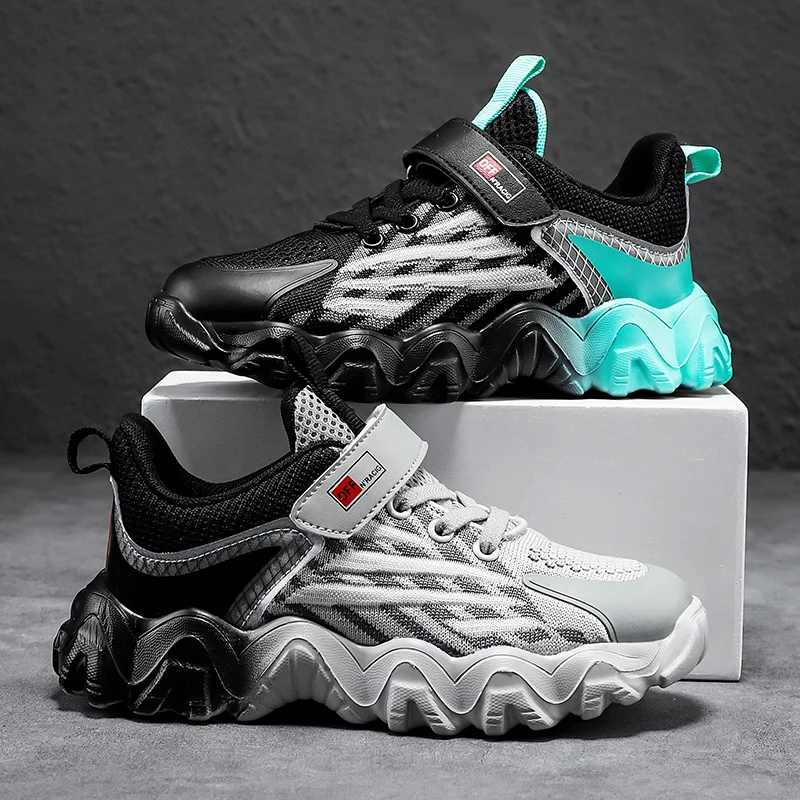 Дышащие Детские теннисные кроссовки детская обувь для бега модные легкие