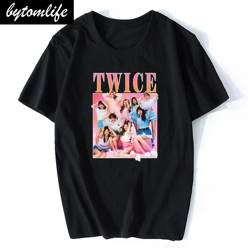 

Twice Korean Style Kpop Men/women T Shirt Harajuku Streetwear Men Cotton Hip Hop T Shirt Vintage Aesthetic Clothes