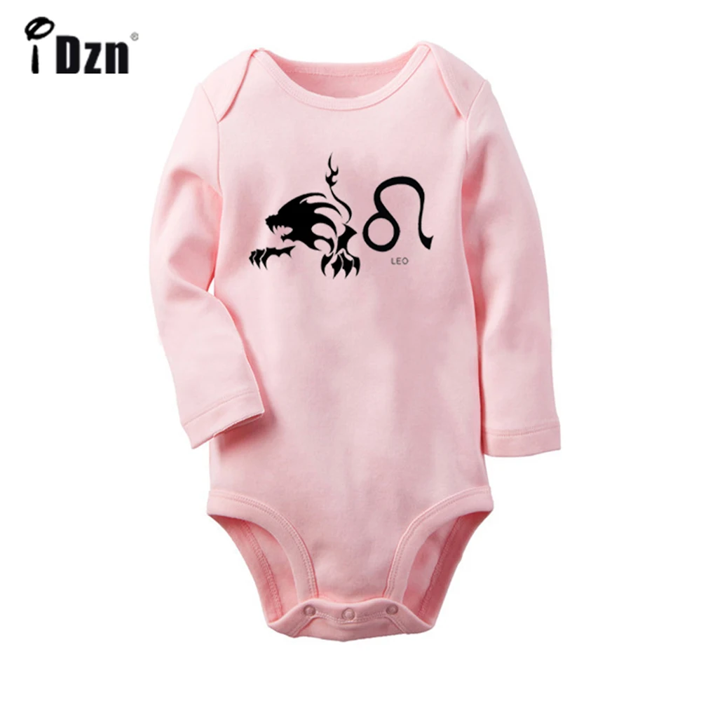 

Constellation Leo Symbol Design Aquarius Virgo Pisces Capricorn Newborn Baby Outfits Long Sleeve Jumpsuit 100% Cotton