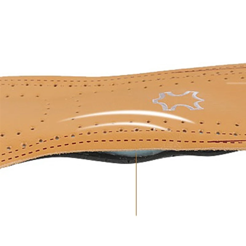 

Brown Yellow Face Black Bottom 35-46 Yards Latex Leather Breathable Shock Absorption Sweat Care Foot Arch Insole