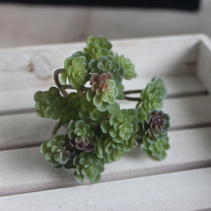 

Artificial Green Succulents Plant Faux Flower Pot Garden Mini Fake Home Decor