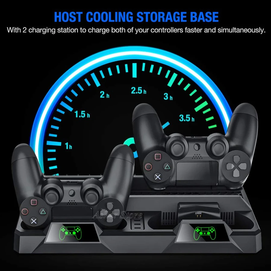 Вертикальная подставка для PS4 Slim Pro 2 контроллера зарядное устройство док-станция